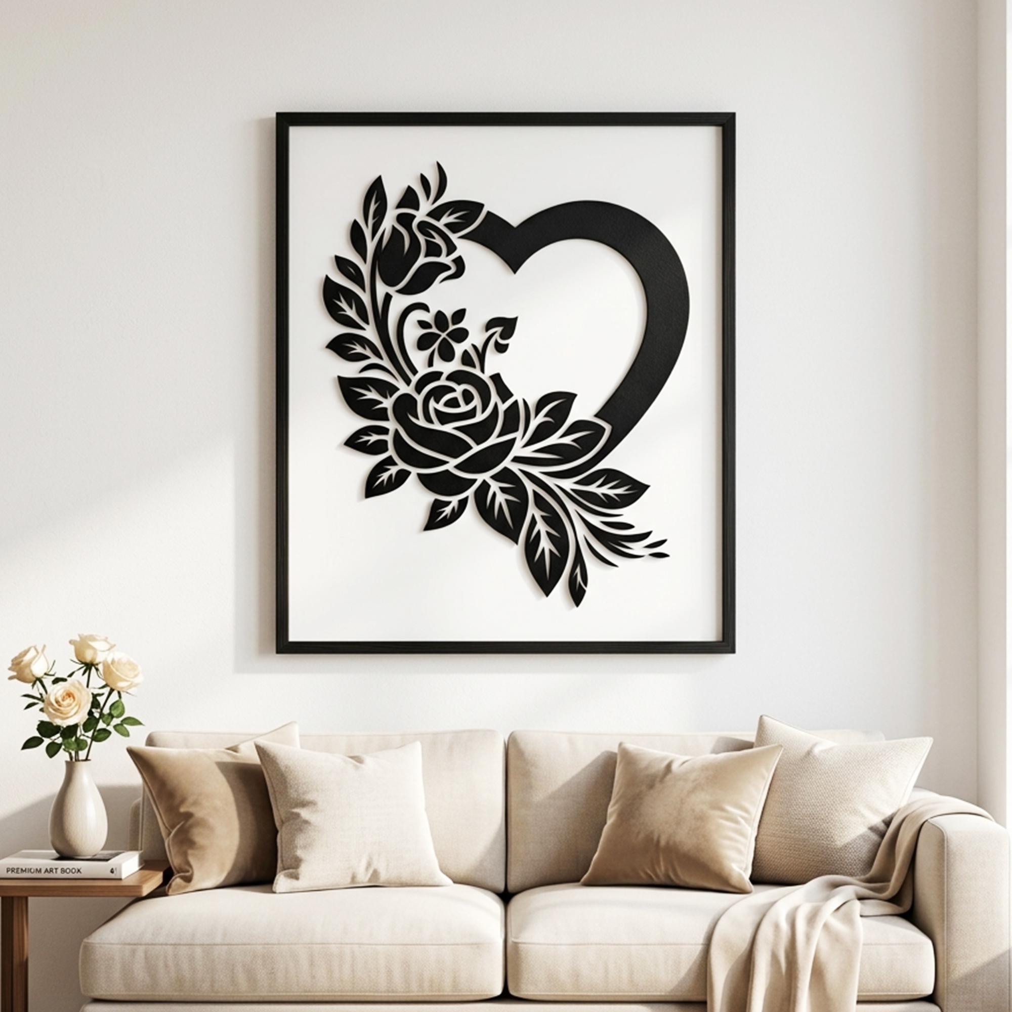 Romantic Vector Dxf Romantic Love Heart SVG DXF | Wedding Valentine Love Design | CNC Laser ...