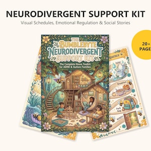 Neurodivergent Support Kit | ADHD Autism Visual Schedules, Emotional Regulation (Printable PDF)