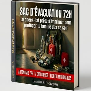 Sac Evacuation 72h Check-List Complete PDF | Guide Survie Famille | Kit Urgence Prepper