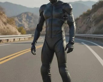 Real Cowhide Leather Motorcycle Biker Suit Motorbike Racing Protective Suit
