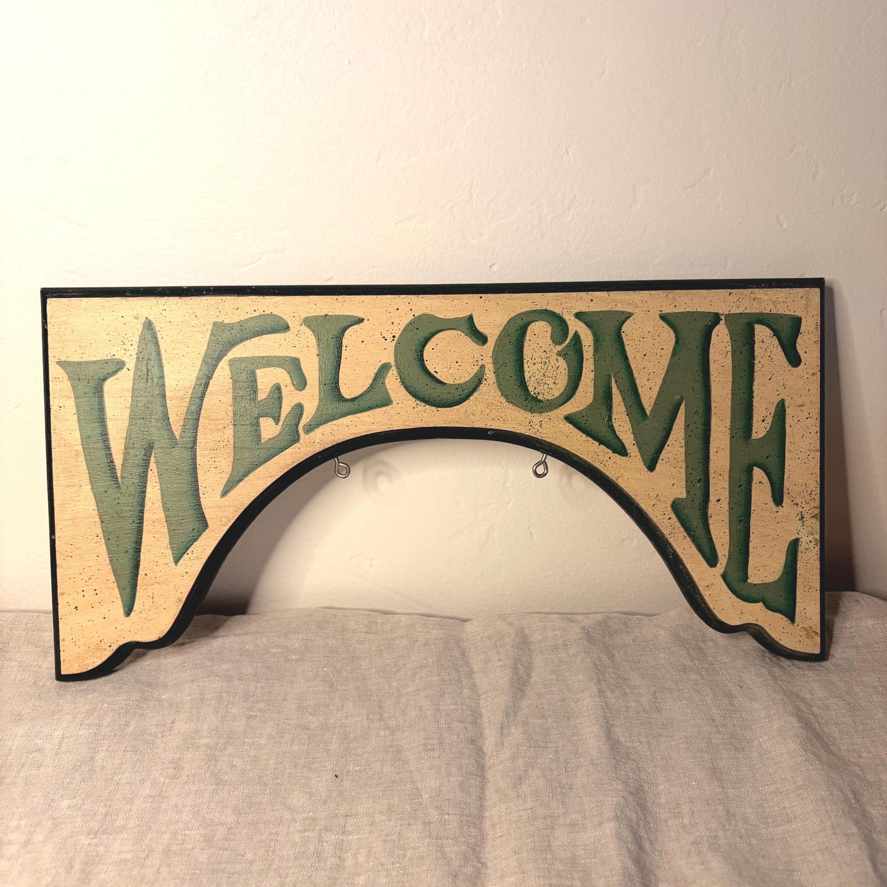 Vintage Handpainted Wooden Signs - Etsy