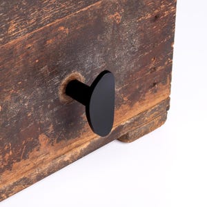 Antique Brass Oval Cabinet Knob, Minimalist Flat Face Furniture Hardware Matte Black