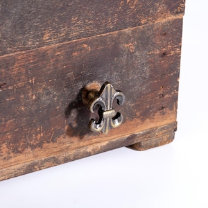 Fleur De Lis Cabinet Knob, Vintage Drawer Knob, Unique Cabinet Hardware, Antique Brass Furniture Knob, French Country Decor