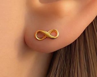 インフィニティイヤリング - 18金メッキ