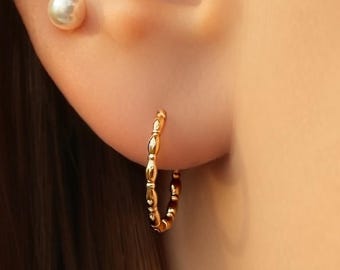 18金メッキのイヤリング