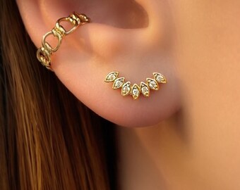 ジルコニウム製イヤリング - 18金メッキ