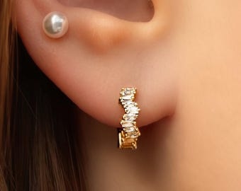 ジルコニウム製フープピアス - 18金メッキ