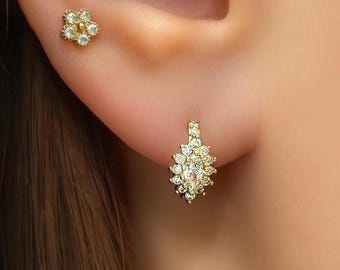 ジルコニウム製イヤリング - 18金メッキ