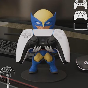 Suporte para controle de PS5 ou Xbox do Wolverine dos X-Men impresso em 3D