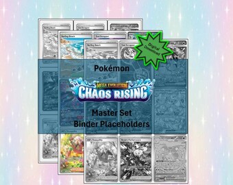 Pokemon Chaos Rising Binder Placeholders