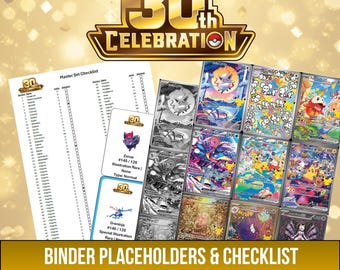 Segnaposto per raccoglitore per la celebrazione del 30° anniversario, inserti stampabili con lista di controllo, download digitale.