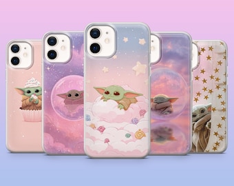 Baby Yoda Phone Case Kawaii Star Wars Cover for iPhone 17, 16, 15, 14, 13, 12, Samsung S25, S24, S23, S22, A16, A26, Pixel 10, 9 Pro