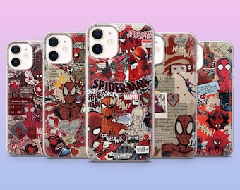 Spider Man Phone Case Peter Parker Superhero Cover for iPhone 17, 16, 15, 14, 13, 12, Samsung S25, S24, S23, S22, A16, A26, Pixel 10