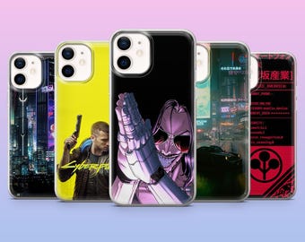 Cyberpunk 2077 Phone Case Night City Game  Cover for iPhone 17, 16, 15, 14, 13, 12, Samsung S25, S24, S23, S22, A16, A26, Pixel 10,9