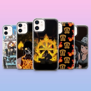 Fire Force Phone Case Shinra Kusakabe Anime Cover for iPhone 17, 16, 15, 14, 13, 12, Samsung S25, S24, S23, S22, A16, A26, Pixel 10, 9 Pro
