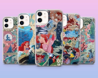Little Mermaid Phone Case Disney Ariel Cover for iPhone 17, 16, 15, 14, 13, 12, Samsung S25, S24, S23, S22, A16, A26, Pixel 10 ,9Pro