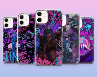 Jinx Phone Case Arcane League Of Legends Cover for iPhone 17, 16, 15, 14, 13, 12, Samsung S25, S24, S23, S22, A16, A26, Pixel 10, 9Pro