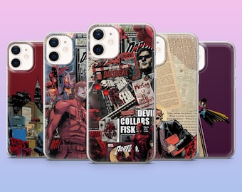 Matt Murdock Phone Case Daredevil Cartoon Cover for iPhone 17, 16, 15, 14, 13, 12, Samsung S25, S24, S23, S22, A16, A26, Pixel 10,9