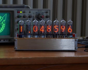 Steins Gate Divergence Meter Replica Clock with Real Nixie Tubes