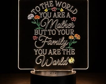 Meaningful Mother’s Day LED Lamp – Acrylic Family Quote Night Light Gift