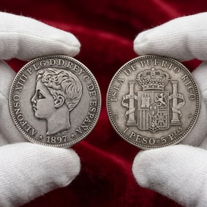 Puerto Rico 1 Peso Silver Coins - Etsy