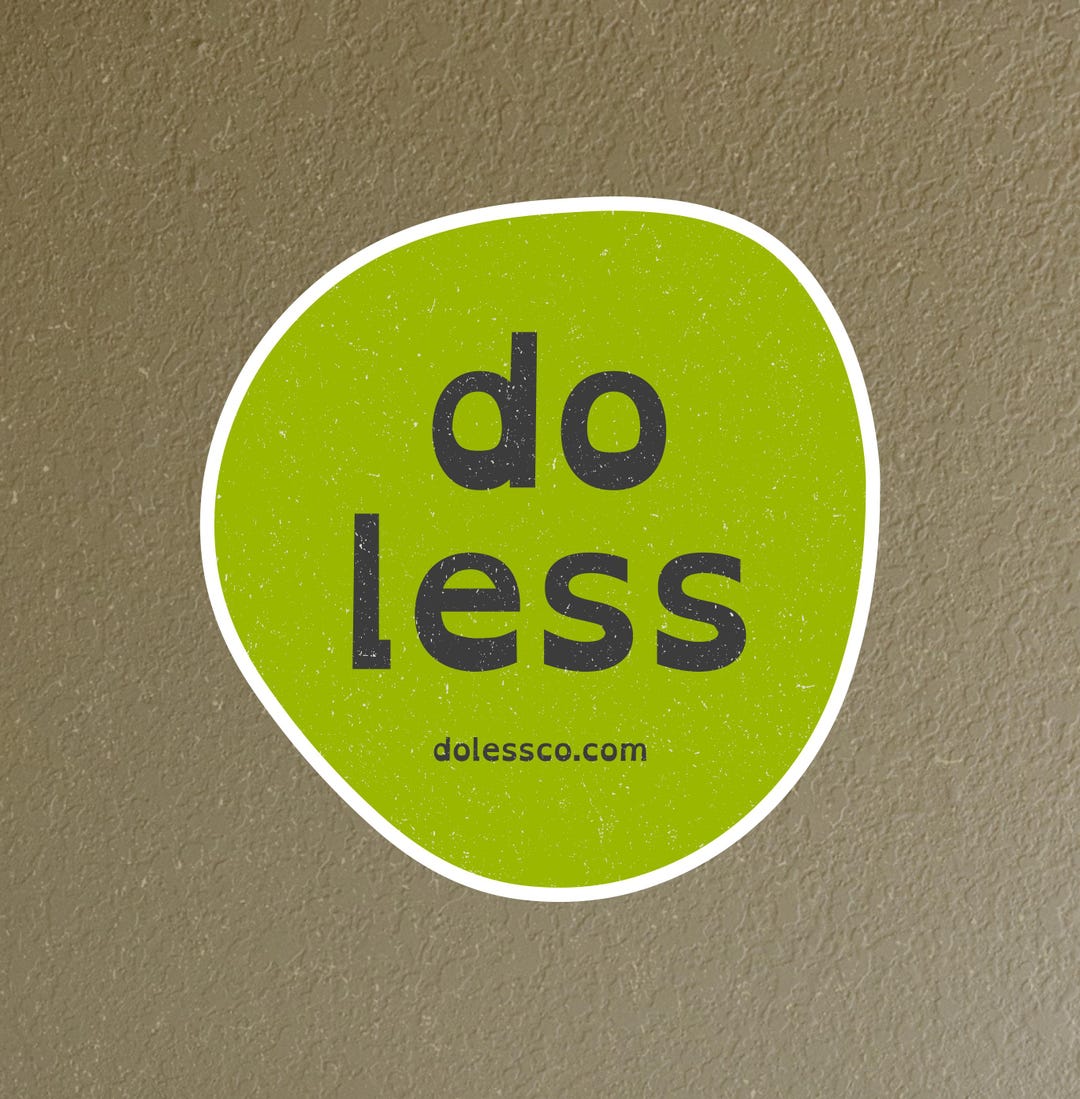 Do Less Sticker | Self Care Quote Decal | Burnout Reminder | Waterproof ...