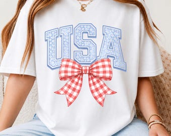 USA Coquette Bow PNG, Patriotic Leopard USA Shirt Design, Fourth Of July Bow Png, Preppy America Sublimation Png