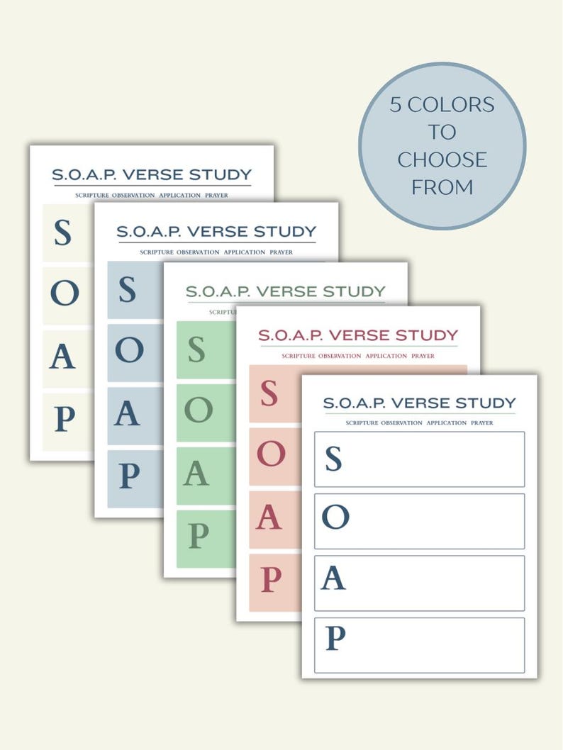 Bible Study Printable Bundle, Daily Quiet Time Planner for Women, SOAP ...