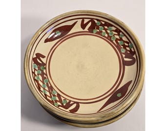 Vintage Japanische Keramik Kleine Gerichte 5er Set Erhöhter Fuß Ring Sammlerstück NEU