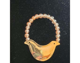 Carlton Ridge of Louisville Vintage Vogel Brosche handgefertigt Vergoldet