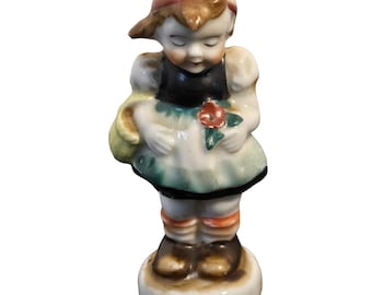Vintage Made in Occupied Japan Dutch Girl Figurine Ceramic Hand Painted 4 Inch