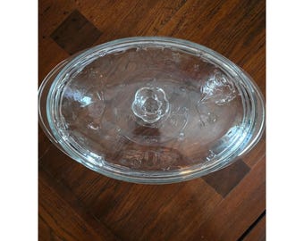 Vintage Anchor Hocking Savannah Floral geprägte Auflaufform (2 QT)