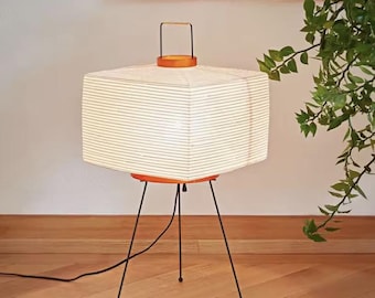 Japanese Akari-Inspired Wabi Sabi Lamp – Sculptural Rice Paper Light for Minimalist Interiors