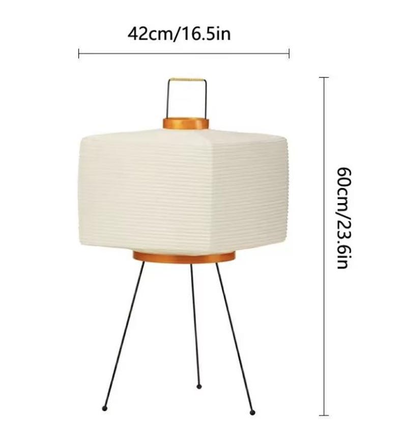 Japanese Akari-Inspired Wabi Sabi Lamp – Sculptural Rice Paper Light for Minimalist Interiors image 3