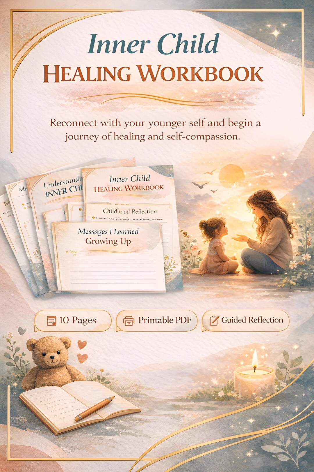 Inner Child Healing Workbook | Self-compassion & Trauma Worksheets ...