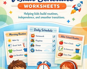 Arkusze ćwiczeń z harmonogramem wizualnym ADHD