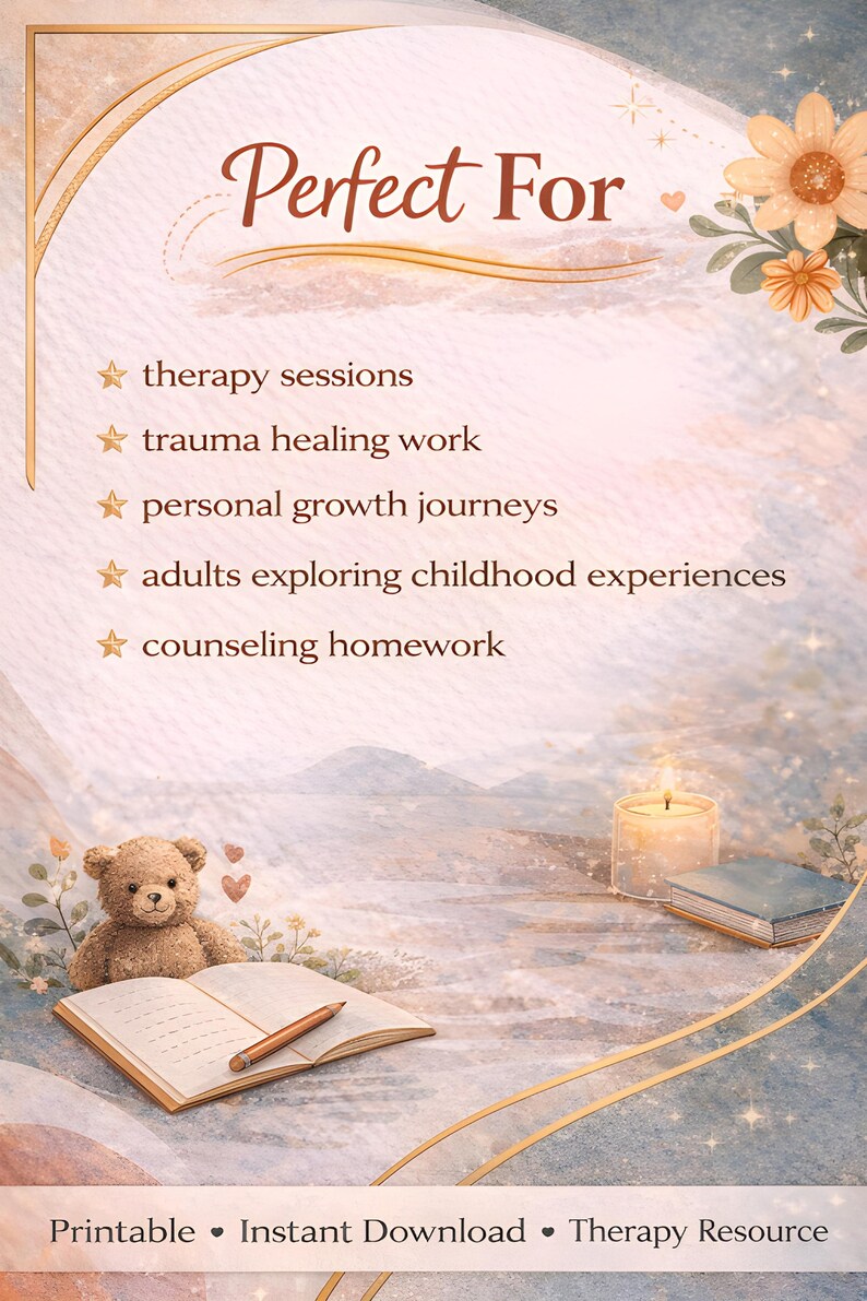 Inner Child Healing Workbook | Self-compassion & Trauma Worksheets ...