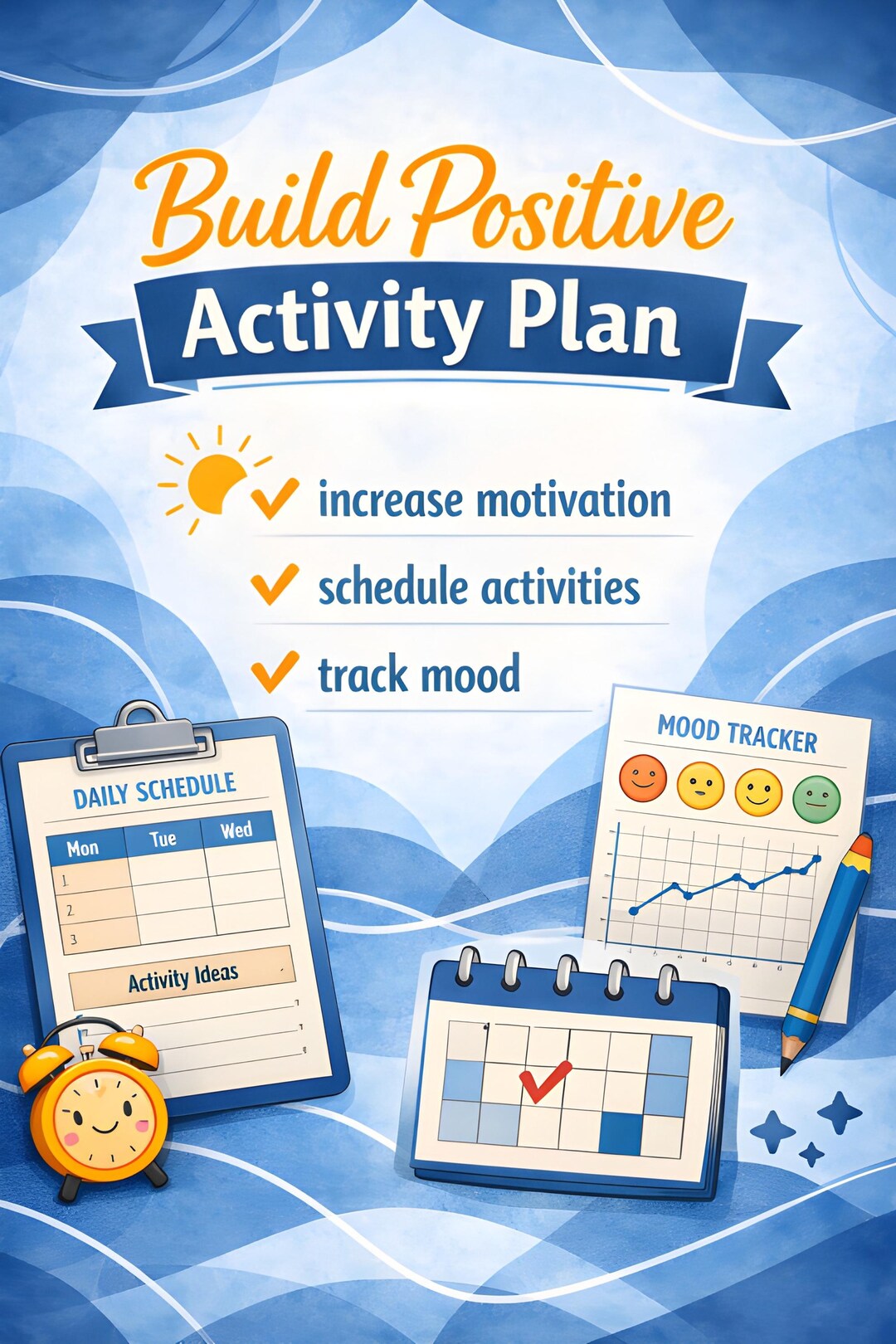 Behavioral Activation Worksheet CBT Depression Motivation Activity ...