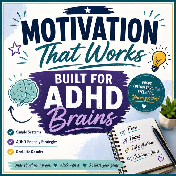 ADHD Motivation Reward System Workbook Build Habits Incentives Executive Function Therapy Printable Tool