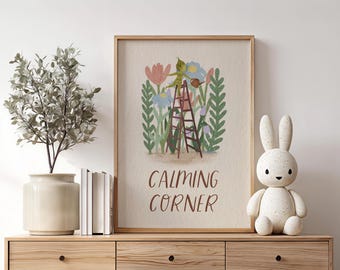Calm Corner-poster voor kinderen | Emotionele regulatie, mindfulness klasinrichting (digitale download)