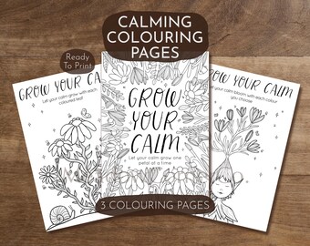 Kleurplaten Mindfulness voor kinderen | Activiteit emotionele regulatie, Calm Corner afdrukbaar (digitale download)