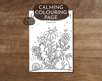 Grow Your Calm Kleurplaat | Mindfulness-activiteit, hulpmiddel voor emotionele regulatie (digitale download)
