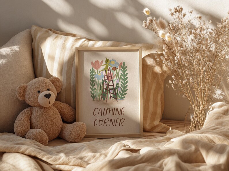 Calm Corner Kit – Feelings Chart, Mindfulness Tools, Affirmations, Coloring Pages (Digital Download) image 4