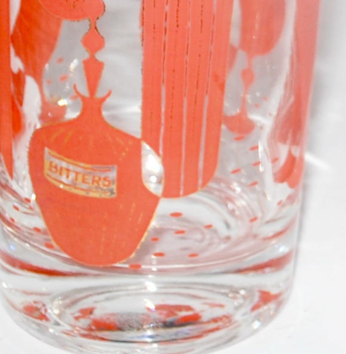 Mid Century Modern Cocktail Glasses Coral Color 8 Oz Tumblers Hi Ball