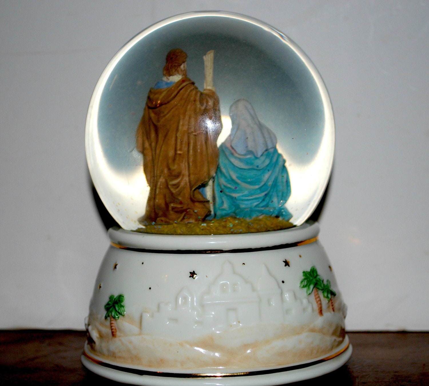 Sale nativity music box snow globe O Holy Night music globe | Etsy