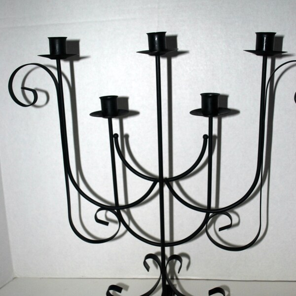 wrought iron candelabra vintage candleholders black candlesticks