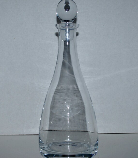 hand blown glass decanter vintage decanter with stopper wine Etsy