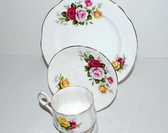 Royal Crest china trio  3 piece china set  vintage china