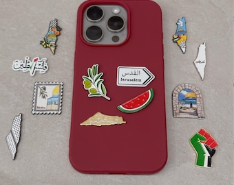 Palestine Metal Phone Sticker – Aesthetic Inspirational Quote for iPhone & Samsung Macbook  | Minimalist Mindset Gift