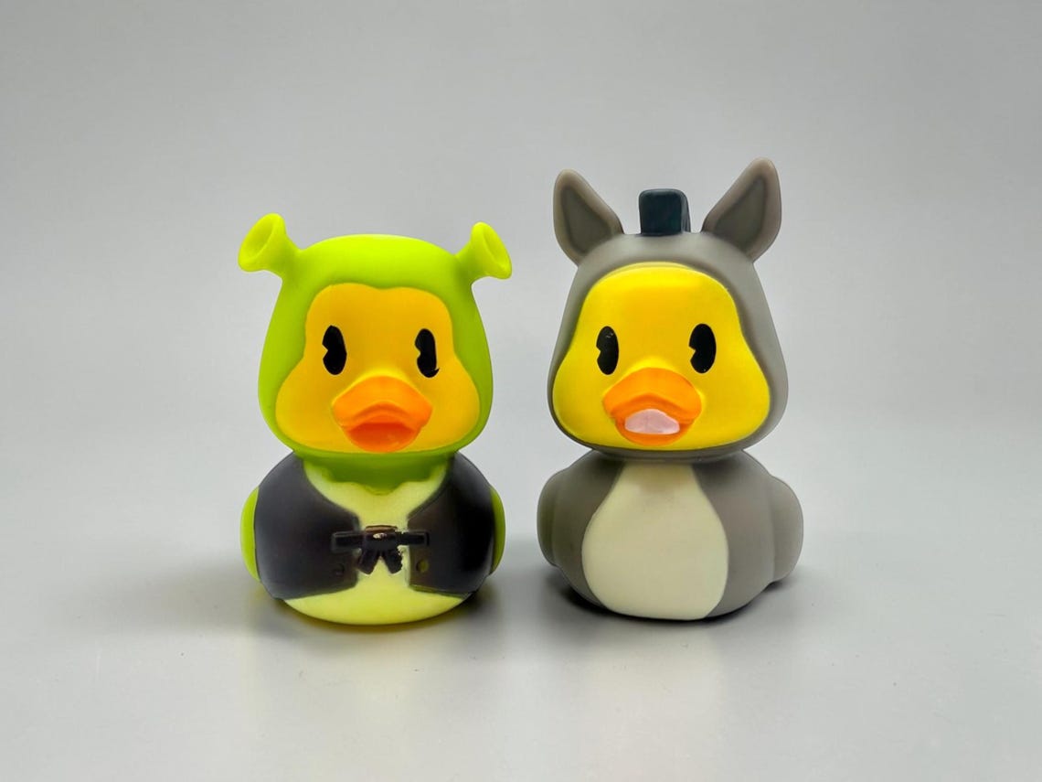 Shrek & Donkey Rubber Ducks | Duck Collectibles - Etsy
